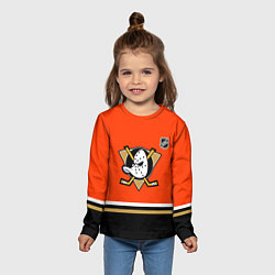 Лонгслив детский Анахайм Дакс хоккей, цвет: 3D-принт — фото 2