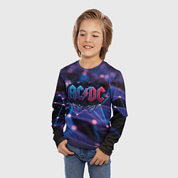 Лонгслив детский ACDC лого в градиенте, цвет: 3D-принт — фото 2