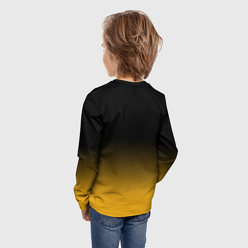 Детский лонгслив Бостон Брюинз - градиент / 3D-принт – фото 4