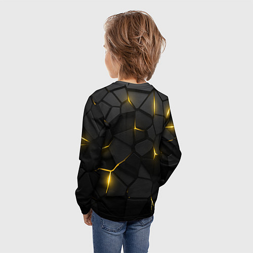 Детский лонгслив Бостон Брюинз - плиты с подсветкой / 3D-принт – фото 4