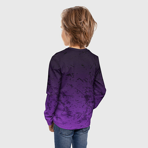 Детский лонгслив Lazarus: Violet Pattern / 3D-принт – фото 4