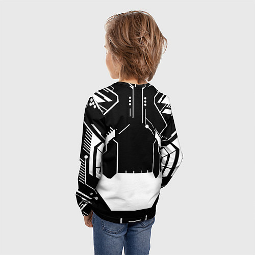 Детский лонгслив Monster energy geometry / 3D-принт – фото 4