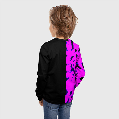 Детский лонгслив Monster energy neon camo / 3D-принт – фото 4