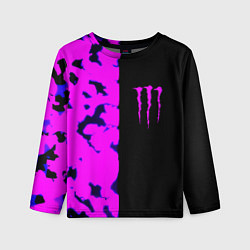 Лонгслив детский Monster energy neon camo, цвет: 3D-принт