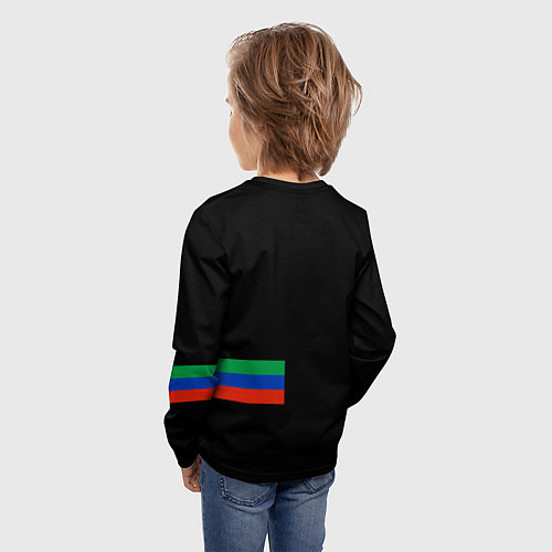 Детский лонгслив Dagestan republic / 3D-принт – фото 4