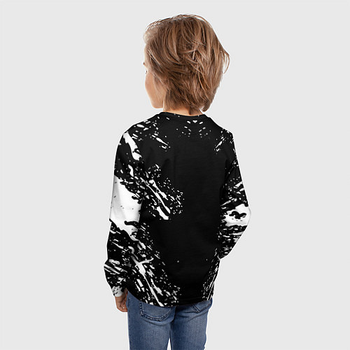 Детский лонгслив Monster energy white splash / 3D-принт – фото 4