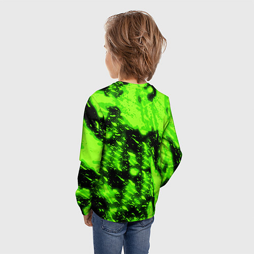 Детский лонгслив Monster energy кислотное лого / 3D-принт – фото 4
