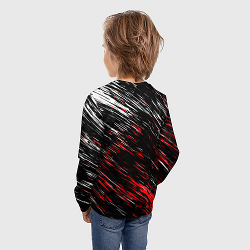 Детский лонгслив Monster energy полосы красок / 3D-принт – фото 4
