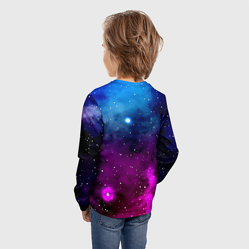 Детский лонгслив Monster energy neon space / 3D-принт – фото 4