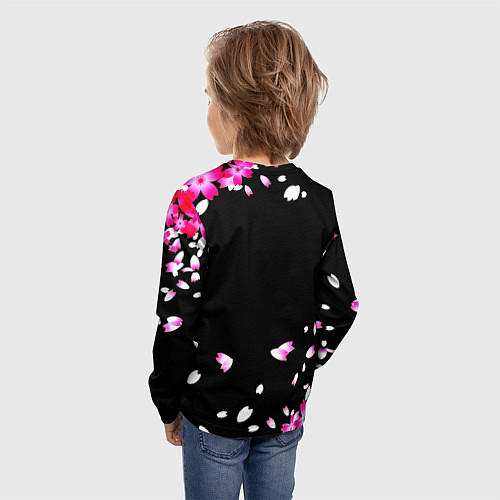 Детский лонгслив Monster energy sakura / 3D-принт – фото 4