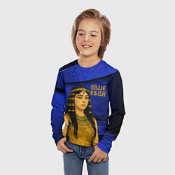 Лонгслив детский Билли Айлиш в образе фараона, цвет: 3D-принт — фото 2