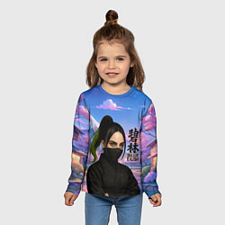 Лонгслив детский Ниндзя Билли Айлиш, цвет: 3D-принт — фото 2