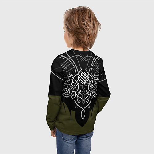 Детский лонгслив Символика белобога - излучающая свет / 3D-принт – фото 4
