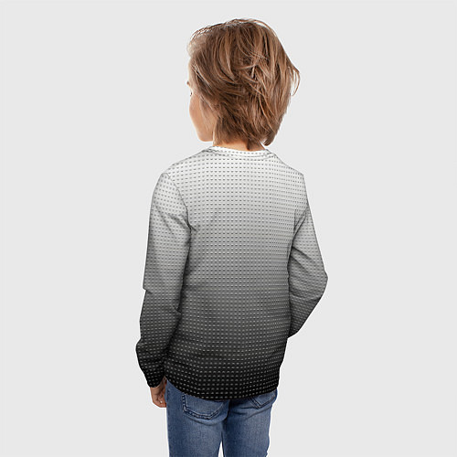Детский лонгслив Geely серый текстурный / 3D-принт – фото 4