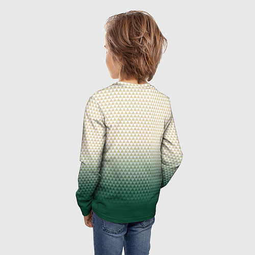 Детский лонгслив Миннесота Уайлд - геометрический градиент / 3D-принт – фото 4