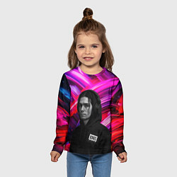 Лонгслив детский Bones в наушниках, цвет: 3D-принт — фото 2