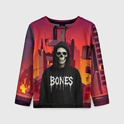 Детский лонгслив Bones скелет