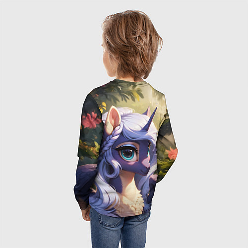 Детский лонгслив Принцесса пони - Мой Маленький Пони / 3D-принт – фото 4