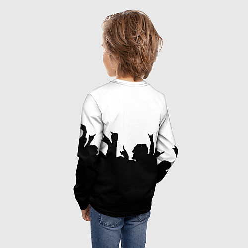 Детский лонгслив Monster energy rock black / 3D-принт – фото 4