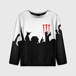 Лонгслив детский Monster energy rock black, цвет: 3D-принт