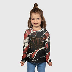 Лонгслив детский Bones черви, цвет: 3D-принт — фото 2