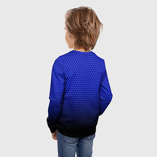 Детский лонгслив Тампа Бэй Лайтнинг - синий градиент / 3D-принт – фото 4