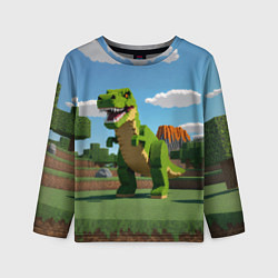 Детский лонгслив Тираннозавр рекс - Майнкрафт