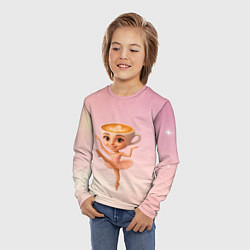 Лонгслив детский Балерина капучино ии мем, цвет: 3D-принт — фото 2