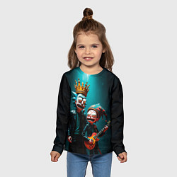Лонгслив детский Рик и Морти рок группа, цвет: 3D-принт — фото 2