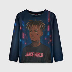 Детский лонгслив Juice WRLD - Неоновый аниме арт