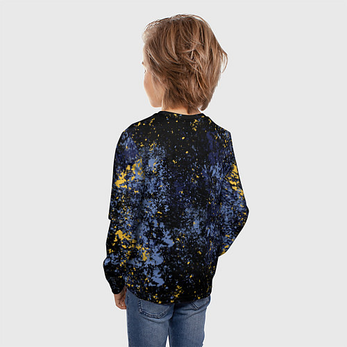 Детский лонгслив Мемфис Гриззлис - цветовой хаос / 3D-принт – фото 4