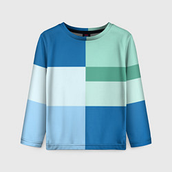 Детский лонгслив Мятное небо колор-блок