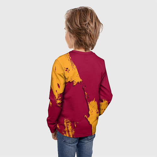 Детский лонгслив Майами Хит - разлитая краска / 3D-принт – фото 4