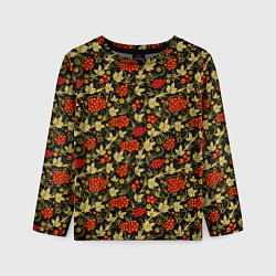 Лонгслив детский Традиционный русский узор, цвет: 3D-принт