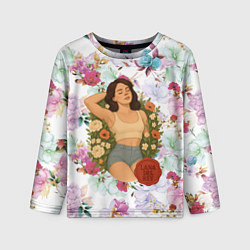 Детский лонгслив Lana Del Rey в полевых цветах