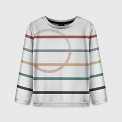 Лонгслив детский Stripes and circle, цвет: 3D-принт