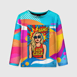 Лонгслив детский Леди Гага в стиле комиксов, цвет: 3D-принт