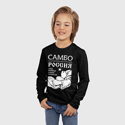 Лонгслив детский Самбо - два байца одна победа, цвет: 3D-принт — фото 2