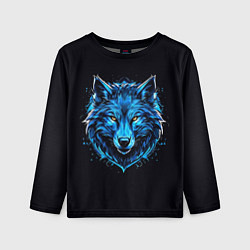 Лонгслив детский Волк в красках, цвет: 3D-принт