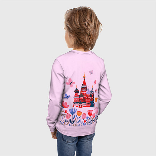 Детский лонгслив Москва - собор / 3D-принт – фото 4