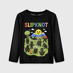 Лонгслив детский Slipknot, мультяшный стиль, цвет: 3D-принт