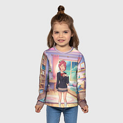 Лонгслив детский Дандадан Сиратори Айра смущается, цвет: 3D-принт — фото 2