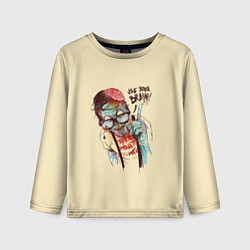 Детский лонгслив Включи мозги