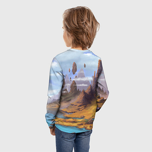 Детский лонгслив Сиратори Айра злая - Дандадан / 3D-принт – фото 4