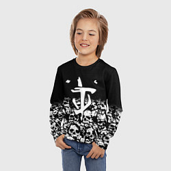 Лонгслив детский Doom черепа, цвет: 3D-принт — фото 2