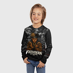 Лонгслив детский XXXTentacion со скрещенными руками, цвет: 3D-принт — фото 2