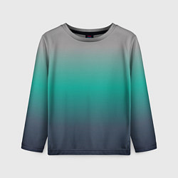 Детский лонгслив Градиент серо-зеленый