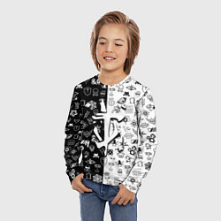 Лонгслив детский Doom ачивки паттерн, цвет: 3D-принт — фото 2