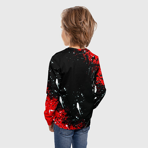 Детский лонгслив Doom краски абстракция / 3D-принт – фото 4