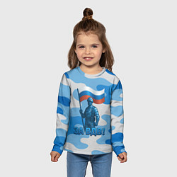 Лонгслив детский Десант за ВДВ, цвет: 3D-принт — фото 2